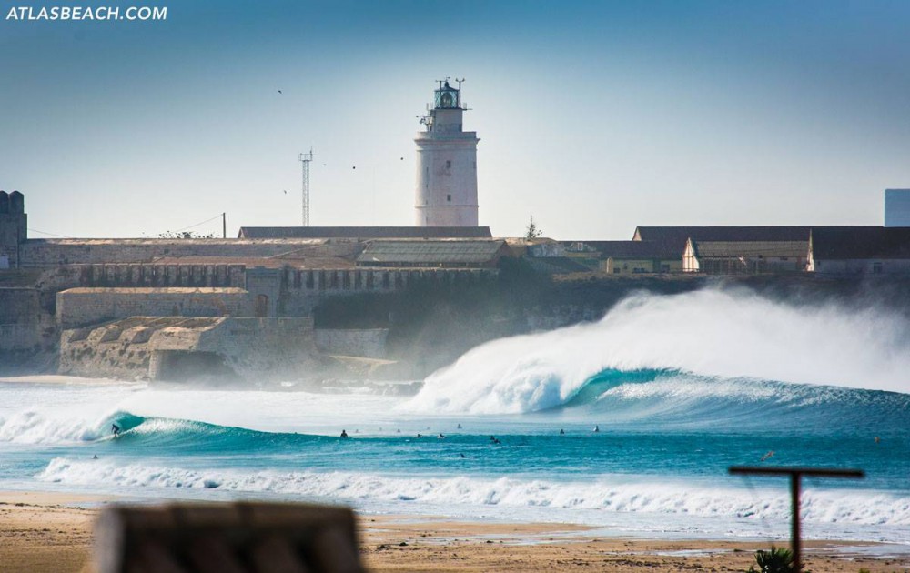 Olas del huracán Ophelia según Manuel Caminero, de Atlas Beach Tarifa